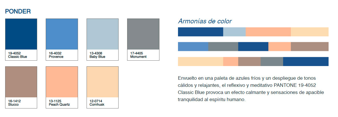 Paleta de Color Pantone 2020